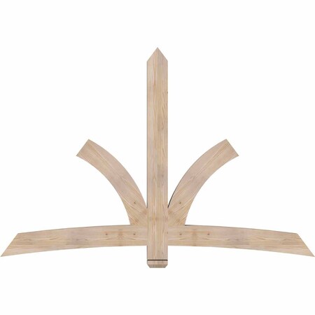Ekena Millwork Davenport Smooth Timber Gable Bracket, Douglas Fir, 84"W x 56"H x 3 1/2"D x 5 1/2"F, 16/12 Pitch GBW084X56X0406DAV00SDF